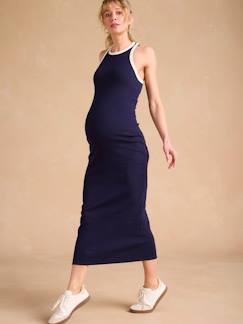 Umstandsmode-Kleid-Bio-Kollektion: Midikleid für Schwangerschaft und Stillzeit ENVIE DE FRAISE, Feinripp-Jersey