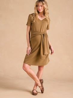 Umstandsmode-Kleid-Kurzes Umstandskleid mit Bindeband ENVIE DE FRAISE