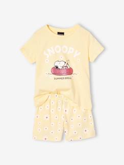 Fille-Pyjashort Snoopy Peanuts marguerites fille