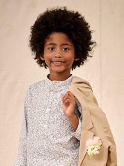 Garçon-Chemise-Chemise fleurie à col Mao garçon