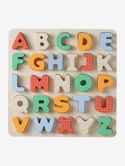 Puzzle lettres à encastrer en bois certifié FSC®