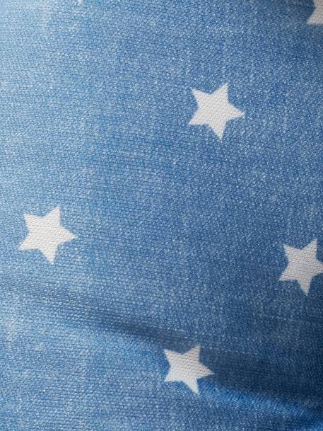 Coussin réducteur VERTBAUDET pour poussette Bleu denim imprimé étoiles+Noir 