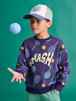 Garçon-Pull, gilet, sweat-Sweat de sport imprimé tennis garçon