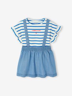 Mädchen Baby-Set: T-Shirt & Trägerrock