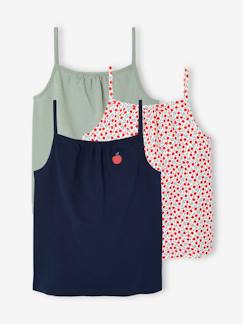Fille-T-shirt, sous-pull-Lot de 3 débardeurs à fines bretelles fille