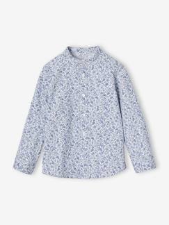 Junge-Hemd-Jungen Hemd mit Stehkragen und Blumenmuster