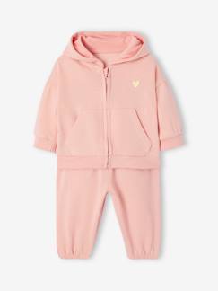 Baby-Set-Mädchen Baby-Set: Kapuzensweatjacke & Sweathose mit Recycling-Polyester