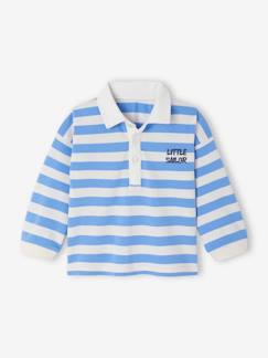 Bio-Kollektion: Baby Poloshirt mit breiten Streifen