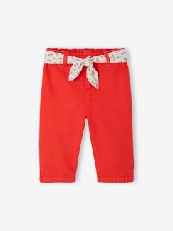 Weite Baby Hose mit Bindegürtel