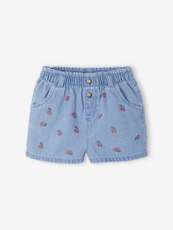 Bébé-Short bébé en denim brodé 