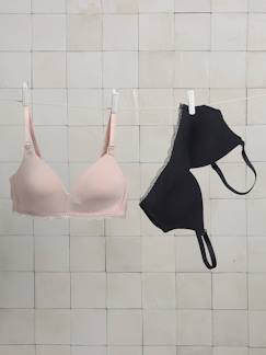 2 soutiens-gorge d'allaitement sans armatures viscose de bambou