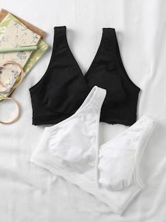 Vêtements de grossesse-Lingerie-Soutien-gorge-Lot de 2 brassières d'allaitement croisées sans couture ENVIE DE FRAISE