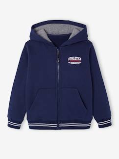 Garçon-Pull, gilet, sweat-Sweat zippé à capuche sport garçon