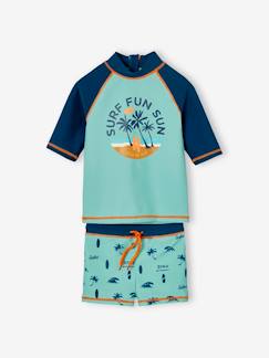 Junge-Bademode-Jungen Strand-Set mit UV-Schutz: T-Shirt & Shorts