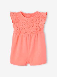 Mädchen-Latzhose, Overall-Mädchen Baby Overall mit gehäkeltem Oberteil Oeko-Tex