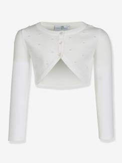 Mädchen-Pullover, Strickjacke, Sweatshirt-Festlicher Mädchen Bolero Happy Girls mit Perlen 