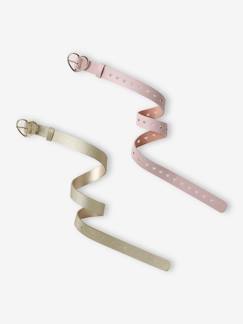 Mädchen-Accessoires-Gürtel-2er-Pack Mädchen Gürtel mit Herzen