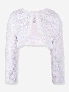 Fille-Pull, gilet, sweat-Gilet-Boléro festif pour filles avec effet structuré Happy Girls