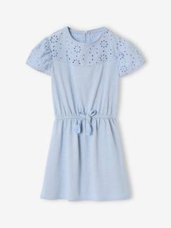 Mädchen-Kleid-Mädchen Kleid mit Lochstickerei