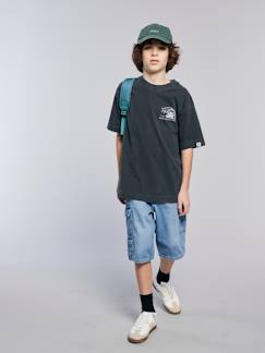 Junge-Shorts-Jungen Jeans-Bermudas Skater, Bundweite verstellbar JONEN