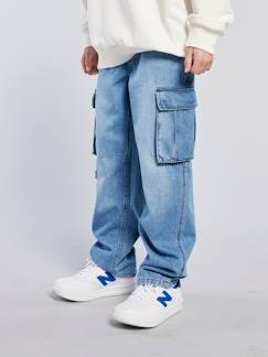 Junge-Jeans-Jungen Cargo-Jeans Loose-Fit, Bundweite verstellbar JONEN