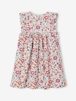 Fille-Robe-Robeà volants imprimée fleurs fille