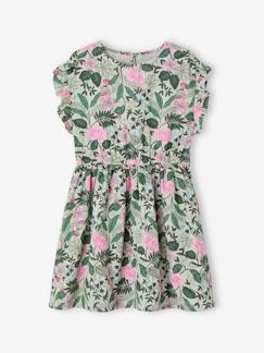 Fille-Robe-Robe en gaze de coton imprimée fille