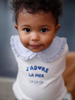 Baby Sweatshirt mit Bubikragen und Recycling-Polyester
