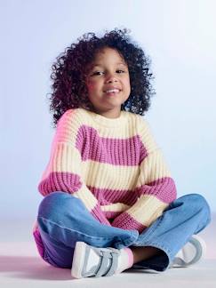 Mädchen-Pullover, Strickjacke, Sweatshirt-Mädchen Pullover mit breiten Streifen