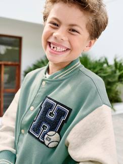 Sweat garçon molleton style teddy badge en bouclettes.
