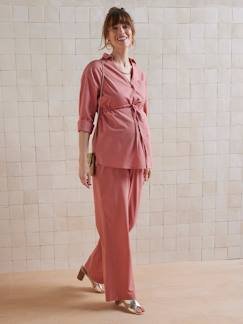 Pantalon de grossesse large effet lin