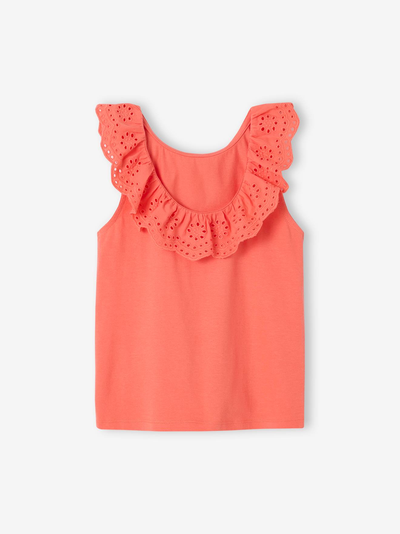 Lot De 4 Débardeurs Fille Vertbaudet - 100% Coton - Blanc - Taille Unique