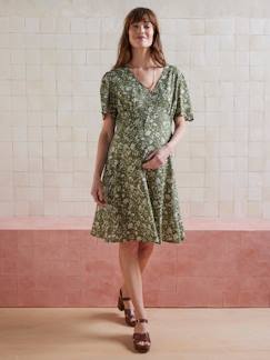 Robe courte fluide imprimée de grossesse