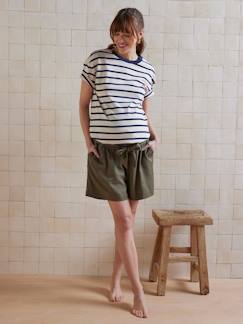 Umstandsmode-Umstands-Shorts aus Lyocell mit Einsatz am Bauch