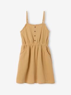 Fille-Robe-Robe à bretelles en gaze de coton fille