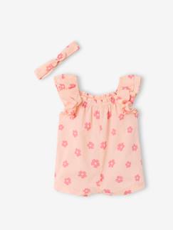 Mädchen-Latzhose, Overall-Kurzer Mädchen Baby Overall aus geblümtem Voile