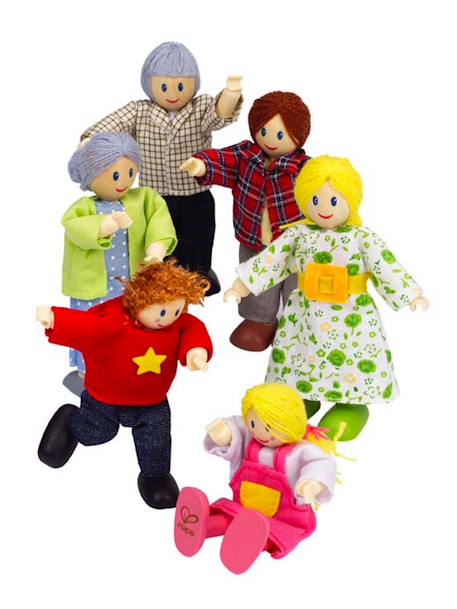 Famille de 6 poupées en bois HAPE Multicolore 