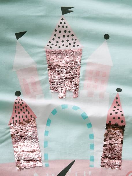 Parure fourre de duvet + taie d'oreiller enfant BLEU CLAIR 