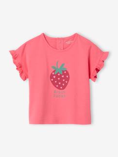 Bébé-T-shirt, sous-pull-T-shirt manches volantées bébé motif fruit