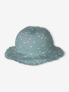 VERTBAUDET Bob Fille Fleuri Esprit Capeline – Chapeau Large Bord 100% Coton Écru 8/10 Ans, Protection Soleil Bohème