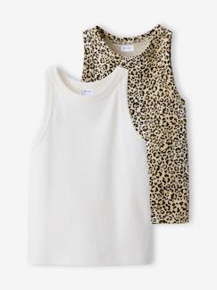 Fille-T-shirt, sous-pull-Lot de 2 débardeurs fille emmanchures américaines