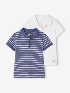 Garçon-Lot de 2 polos garçons en maille piquée