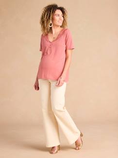 Umstandsmode-Wendbares Umstandsshirt mit Makramee-Spitze ENVIE DE FRAISE 