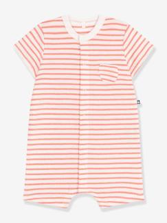 Baby-Latzhose, Overall-Baby Kurzoverall aus Frottee PETIT BATEAU