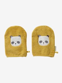 Baby-Badecape, Bademantel-2er-Pack Waschhandschuhe, Panda oder Tiger Oeko Tex®