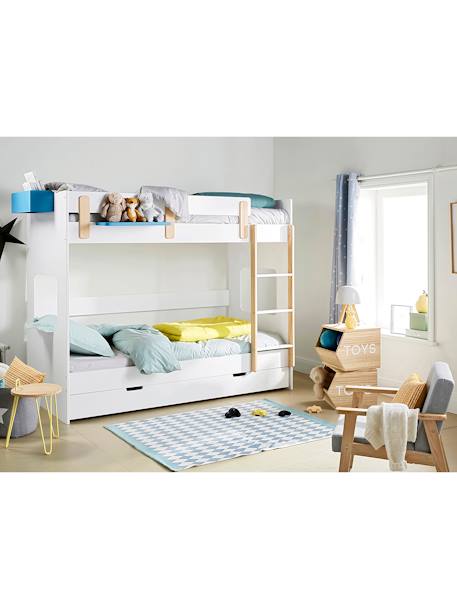 Cube de rangement Toys BLANC+Bois 