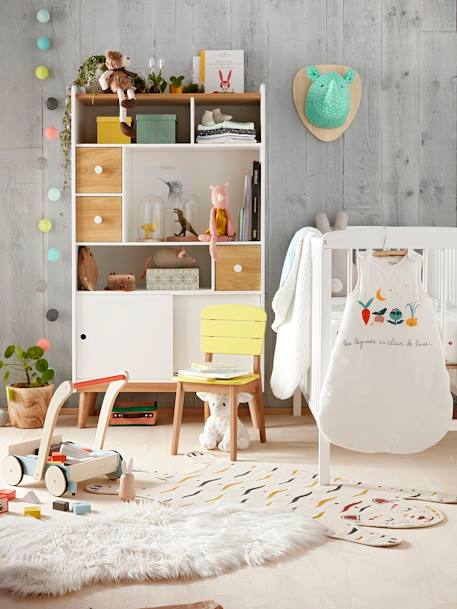 Stuhl "Architekt mini" für Vorschulkinder von 2-5 Jahren - weiss/natur