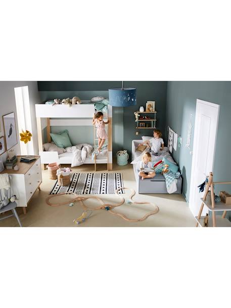 Chaise enfant Architekt Blanc/bois+Rose/bois 