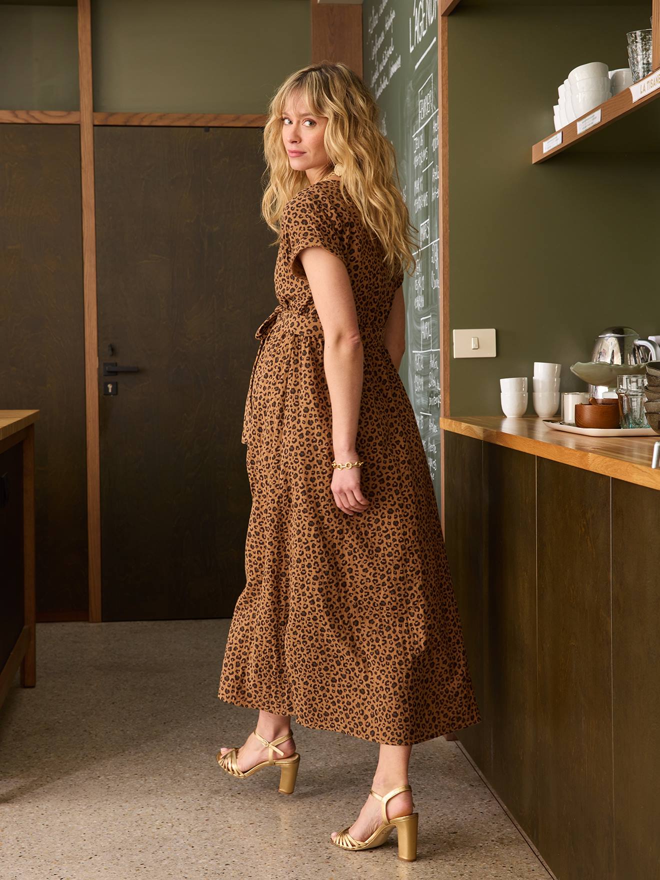 Sandale Porter Des Talons Enceinte Robe Longue Grossesse Effet