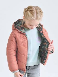 Mädchen-Mantel, Jacke-Daunenjacke-Leichte Mädchen Wende-Steppjacke mit Recycling-Polyester